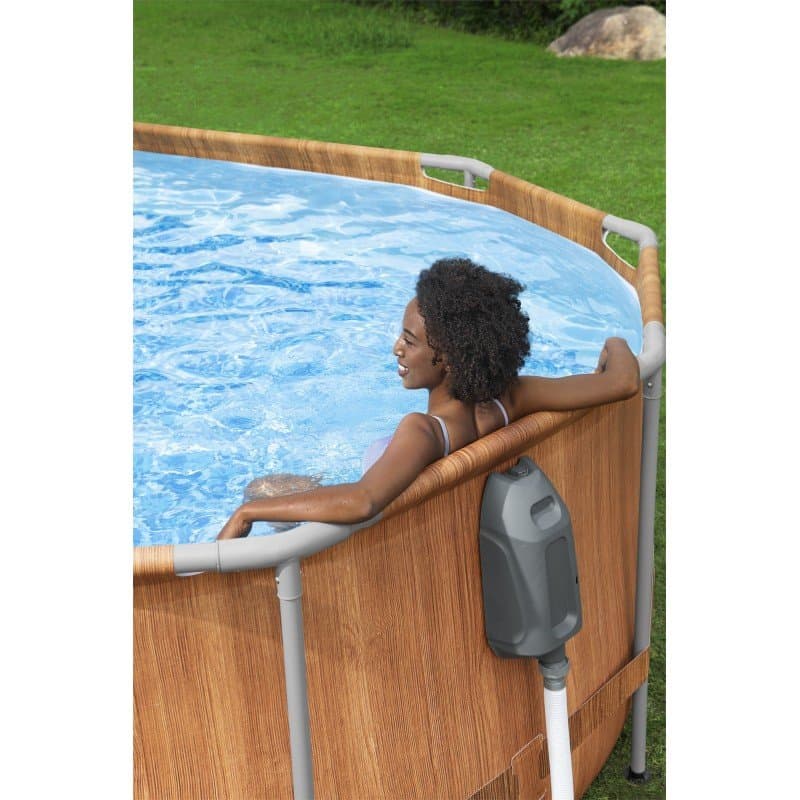 Сглобяем басейн Bestway Power Steel Jet 610х366х122см. с имитация на камък - Image 11