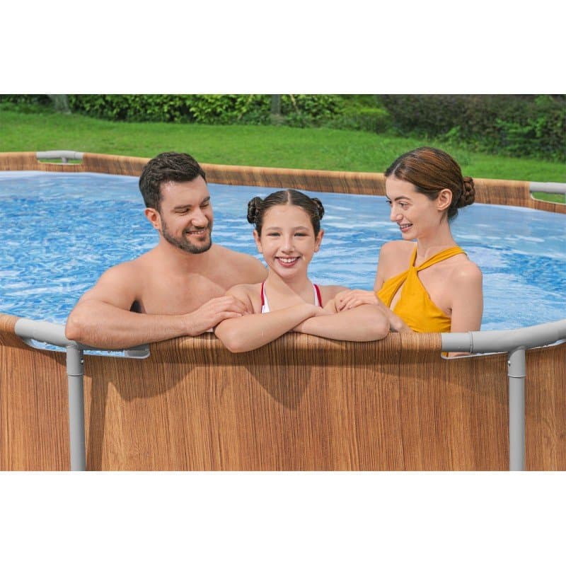 Сглобяем басейн Bestway Power Steel Jet 610х366х122см. с имитация на камък - Image 14