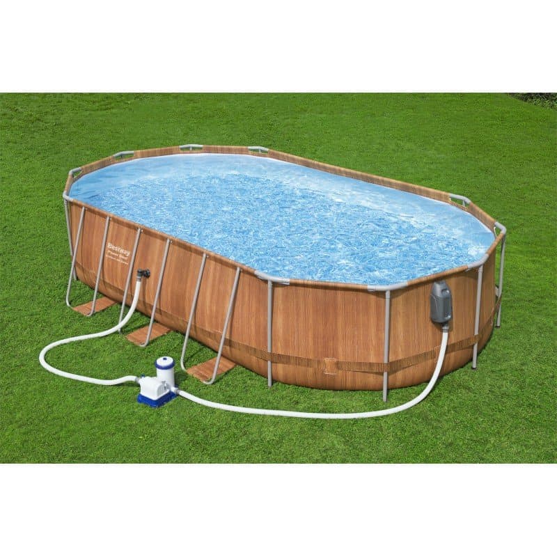 Сглобяем басейн Bestway Power Steel Jet 610х366х122см. с имитация на камък - Image 9