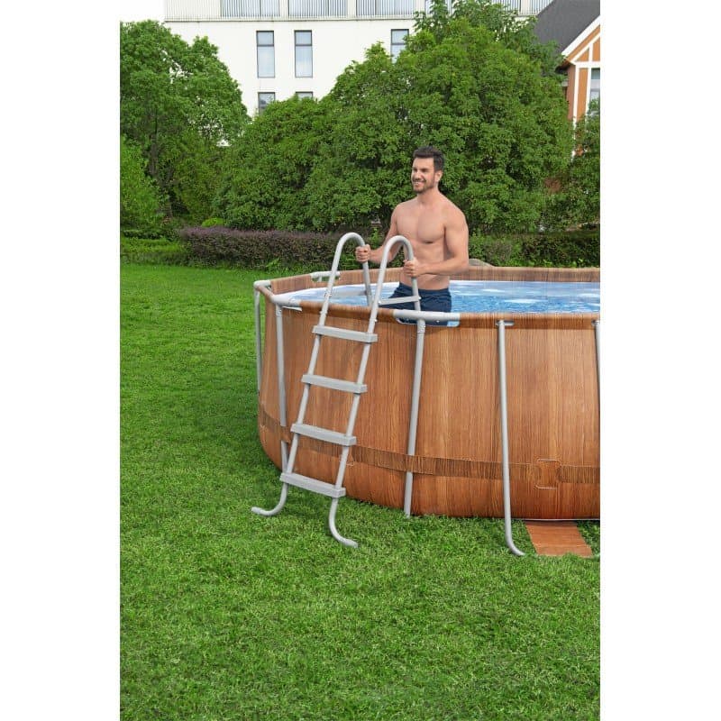 Сглобяем басейн Bestway Power Steel Jet 610х366х122см. с имитация на камък - Image 10