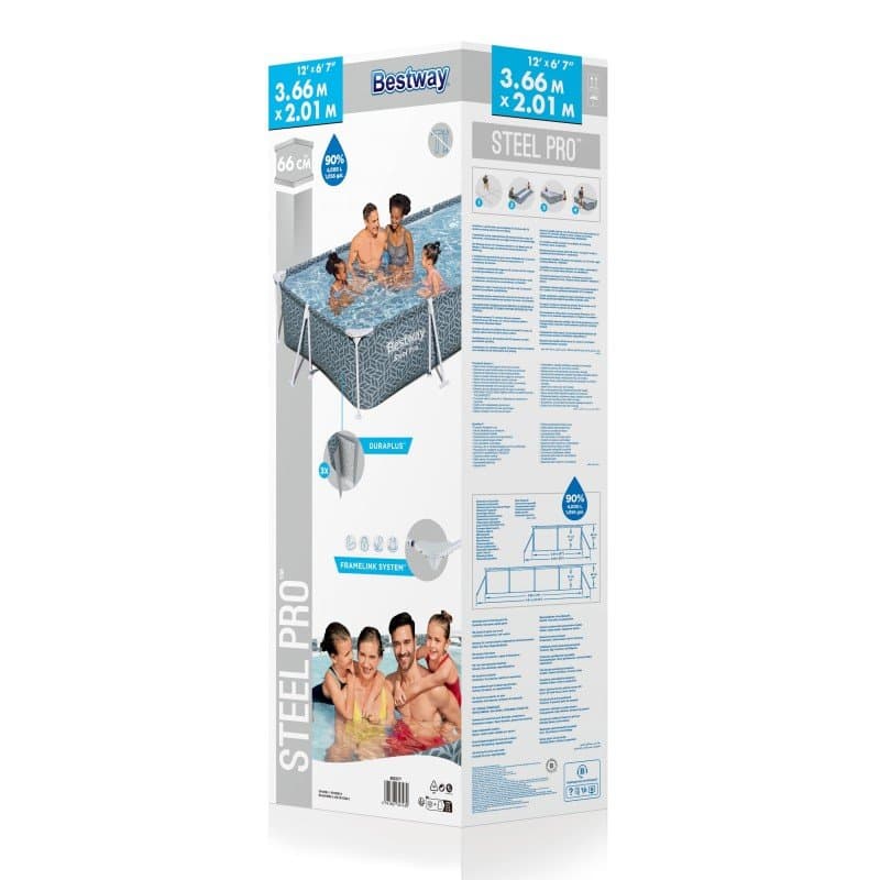 Сглобяем басейн Bestway Steel Pro 366х201х66см с тръбна конструкция 561FT - Image 2